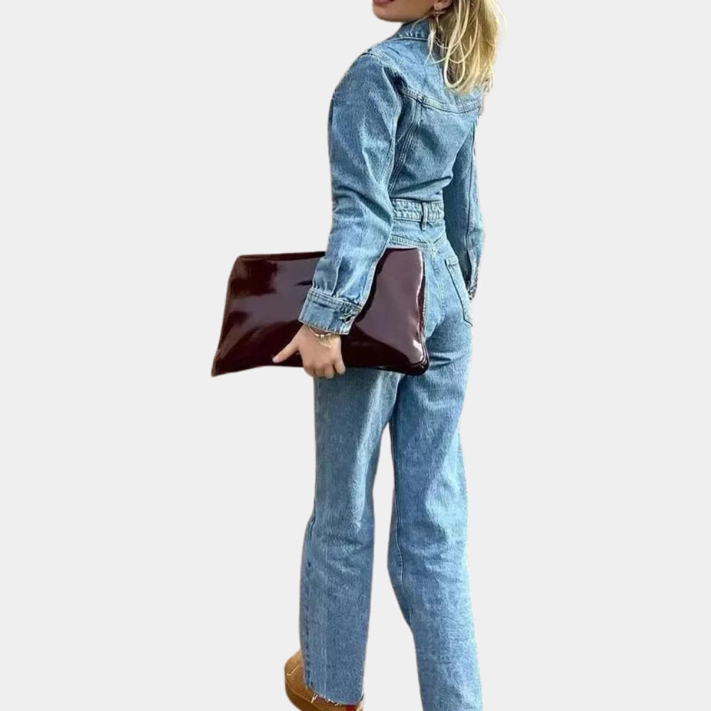 Ardanza Denim Jumpsuit™ — Sculpted Comfort, Effortless Style