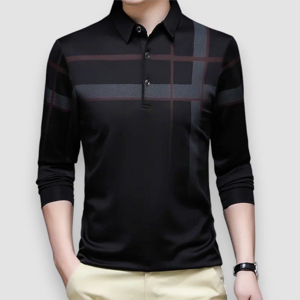 ArdenCove™ Long Sleeve Polo — Polished Comfort, Effortless Style