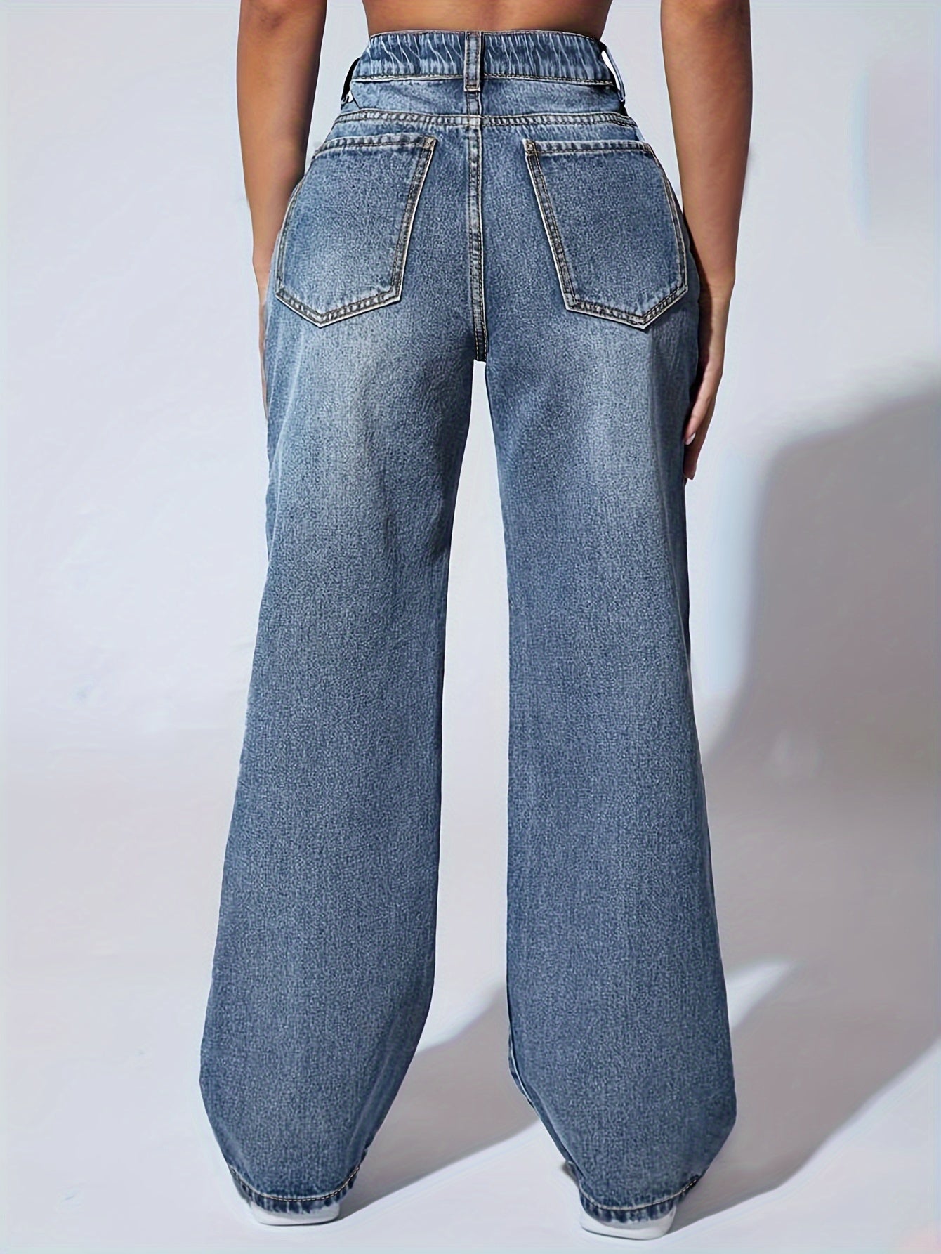 DenimVibe High-Rise Wide Leg Jeans – Vintage Style Women's Comfort Denim Pants