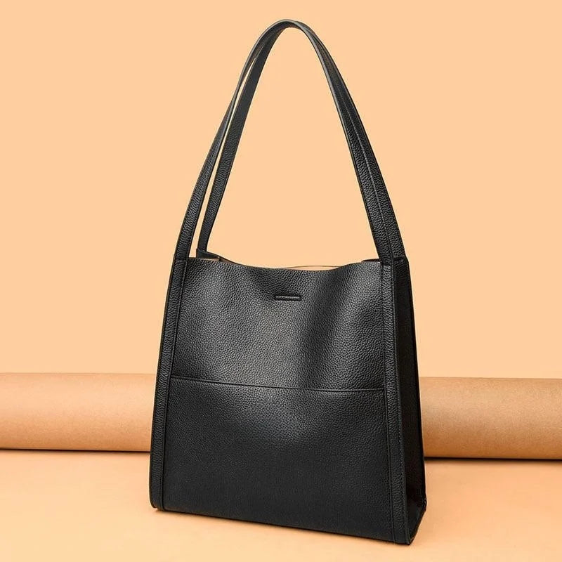 Virelle Handcrafted Leather Tote™ — Effortless Elegance, Timelessly Organized