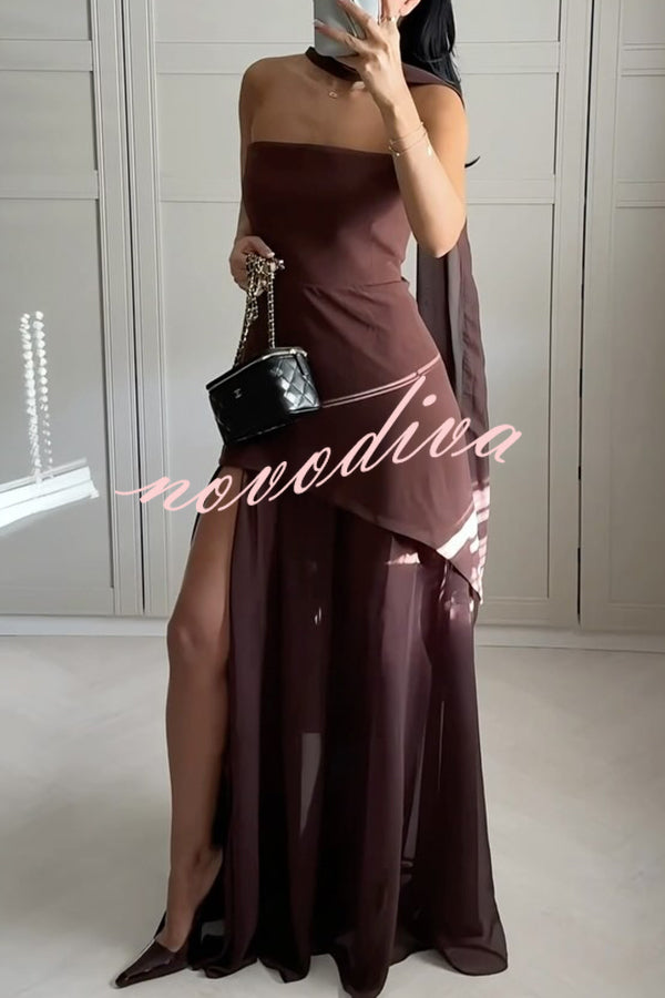 Ankle-Length Chiffon Dress™ — Elegant Flow, Effortless Grace