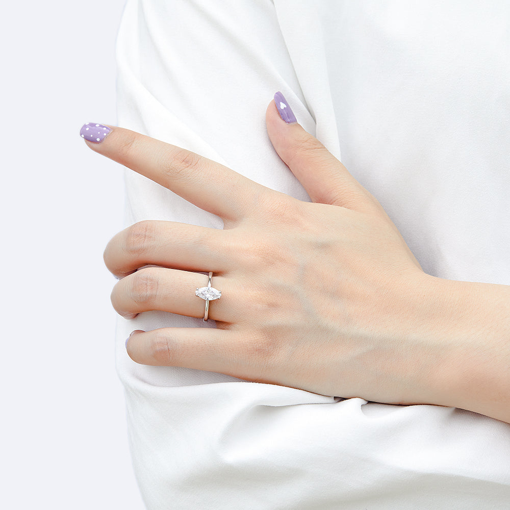 Sterling Marquise Ring™ — Radiant Shine, Effortless Elegance