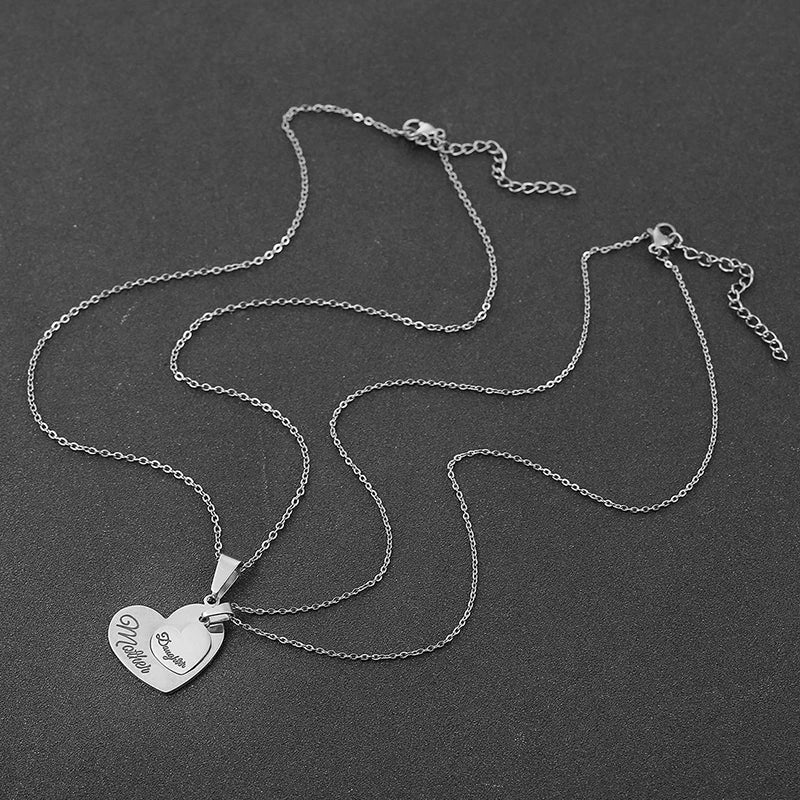 2PCS Gift for Mom Hollow Love Pendant Necklace™ — Radiant Symbols of Eternal Bond