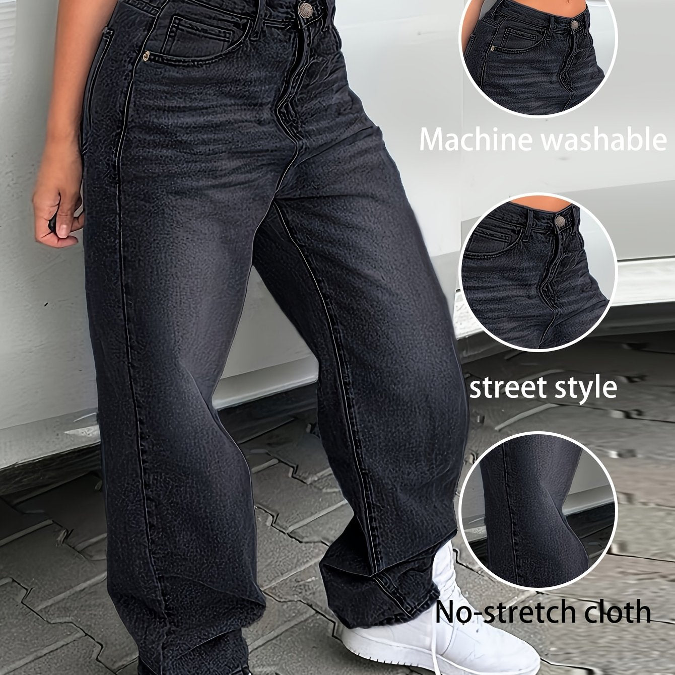 RetroWeave Vintage Jeans – Loose Fit Light-Wash Denim for Streetwear Style