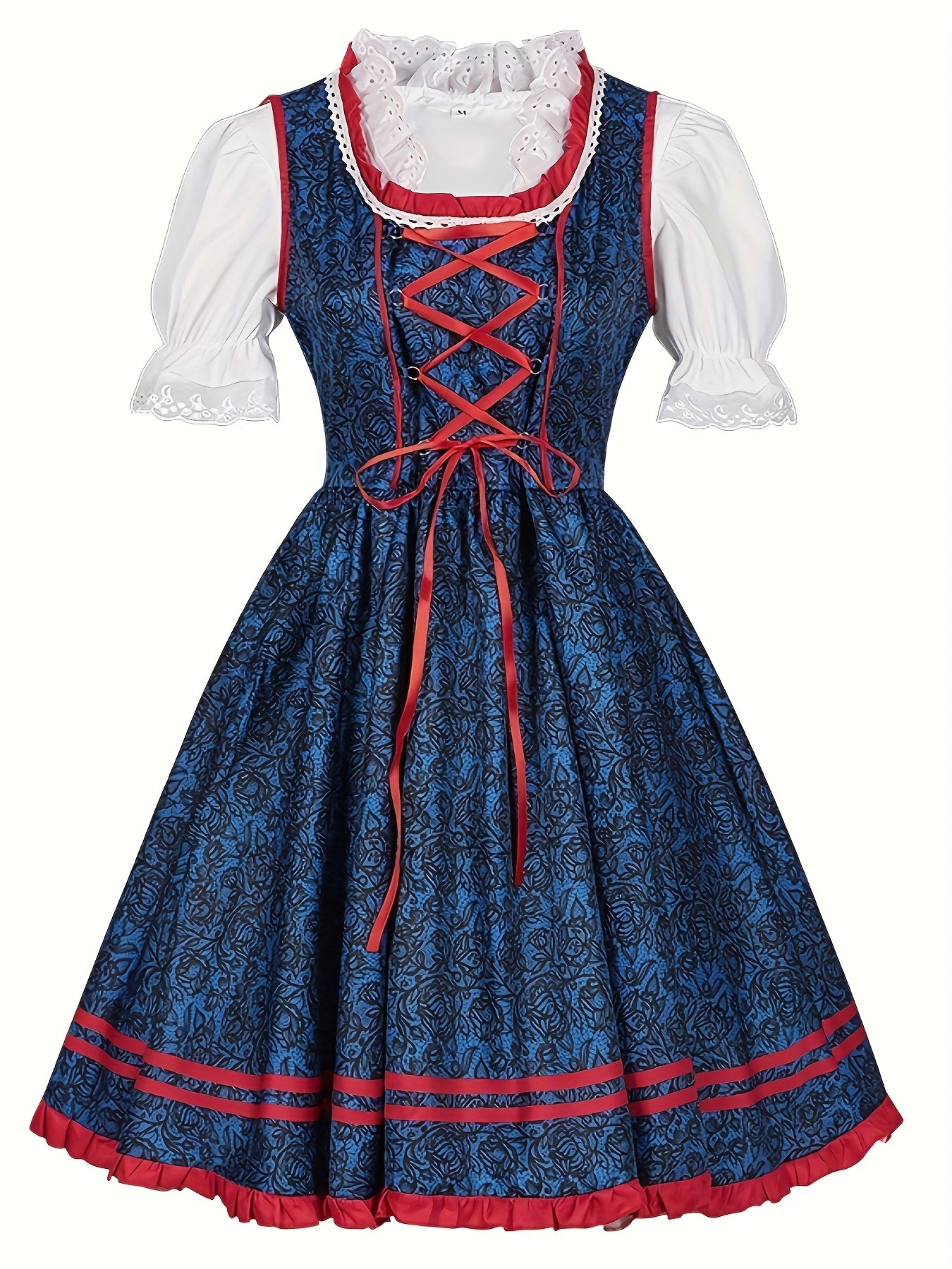 VivaLuxeDirndl – Authentic Bavarian Festival Dress with Knee-Length Flare