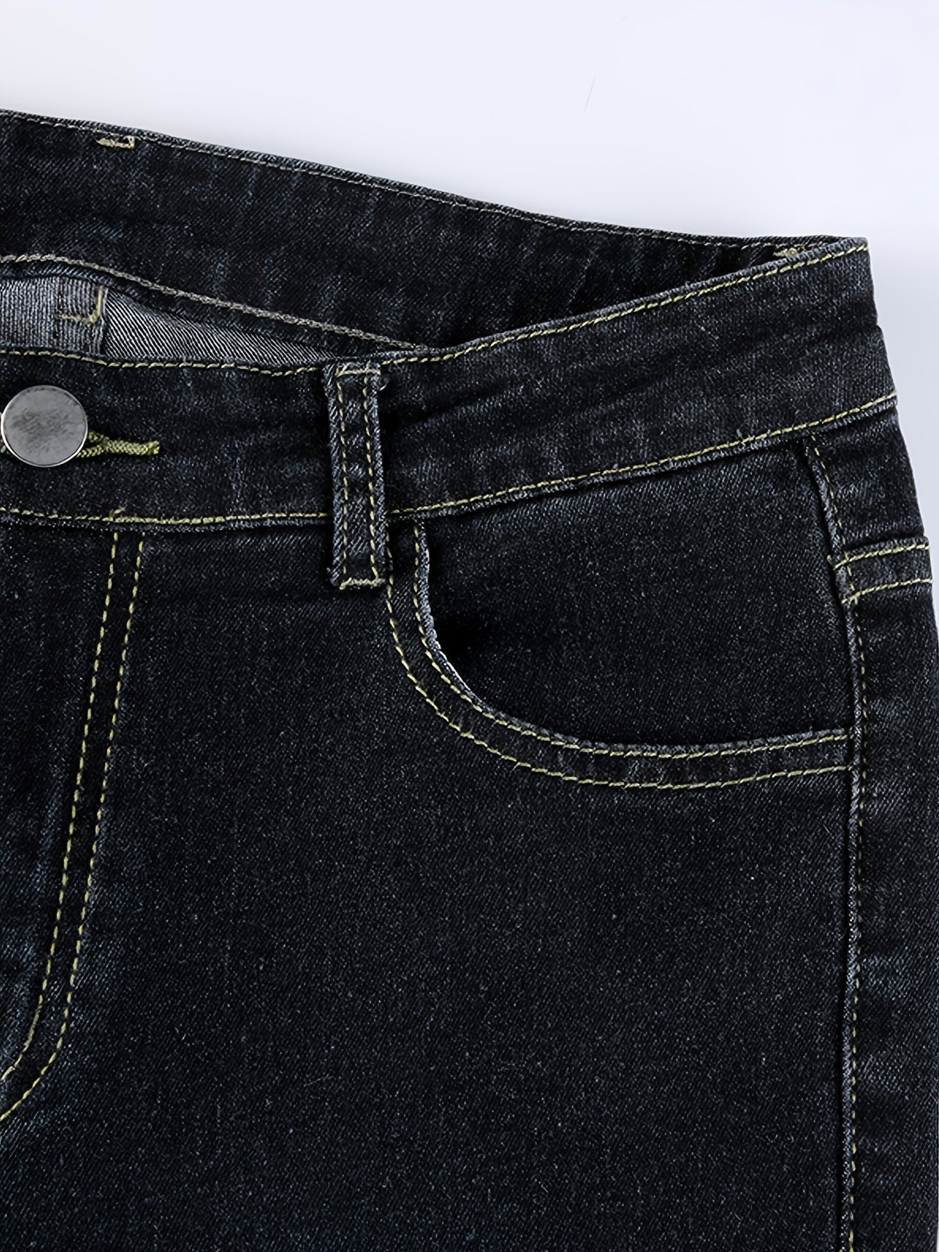 Low-Rise Wide Leg Jeans – Stylish Bootcut Denim with Stacked Hem