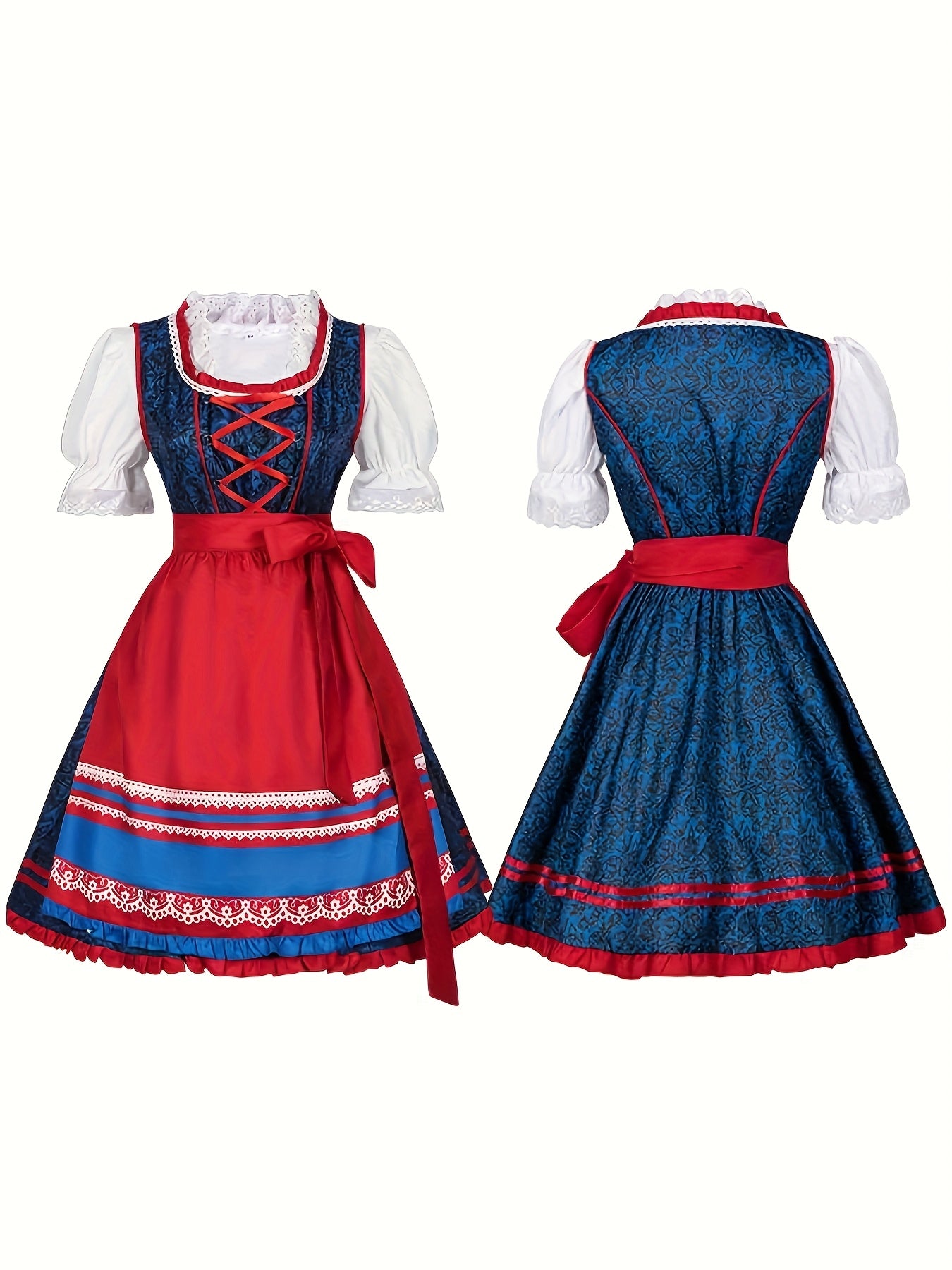 VivaLuxeDirndl – Authentic Bavarian Festival Dress with Knee-Length Flare