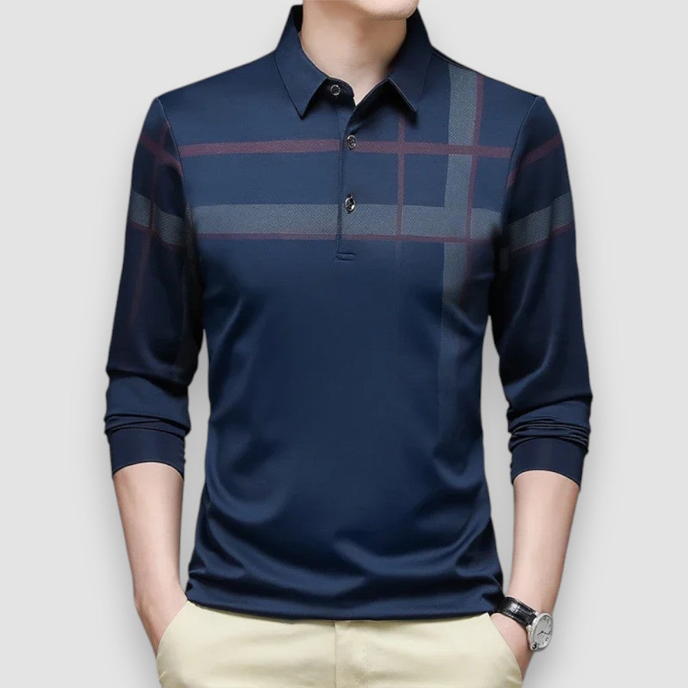 ArdenCove™ Long Sleeve Polo — Polished Comfort, Effortless Style