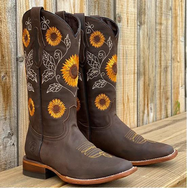 Artisan Crafted Boots™ — Soft Leather, Sunflower Soul
