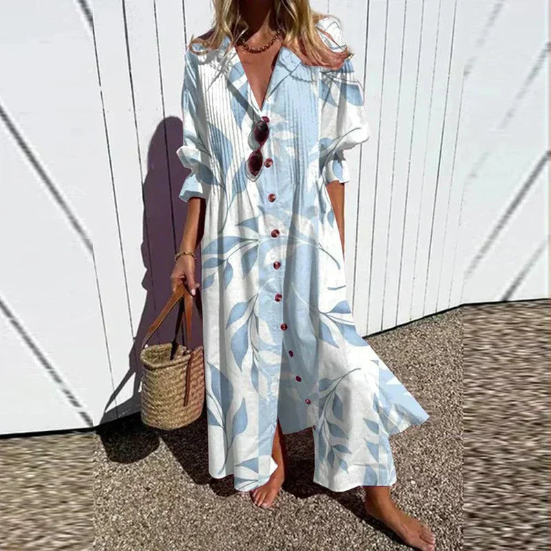 Arlenza Puff Sleeve Maxi Dress™ — Breezy Elegance, Flattering Flow