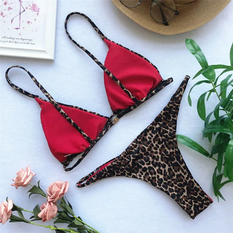 SolvaneWild™ Leopard Print Bikini — Sculpted Fit, Fearless Style