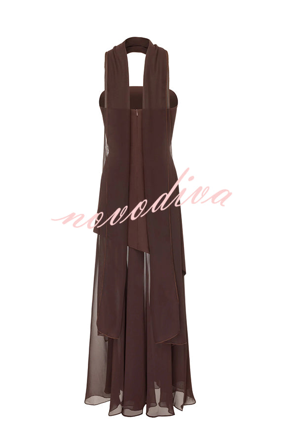 Ankle-Length Chiffon Dress™ — Elegant Flow, Effortless Grace
