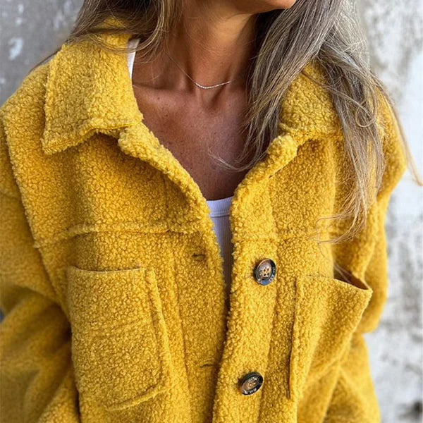 AureaBound™ Lapel Crop Jacket — Cozy Luxe with Sculpted Elegance
