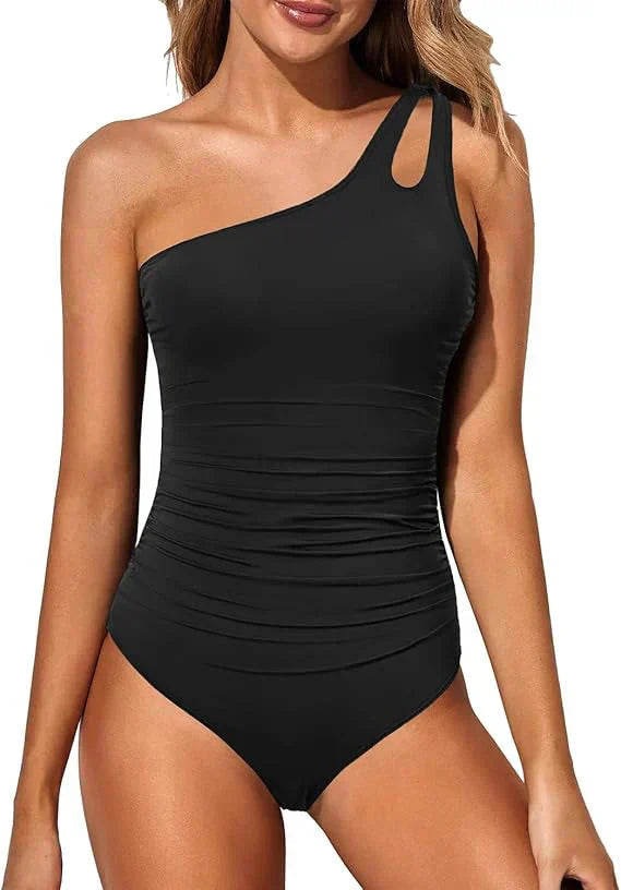 VeroLuce Asymmetric Swimsuit™ — Sculpted Fit, Effortless Elegance