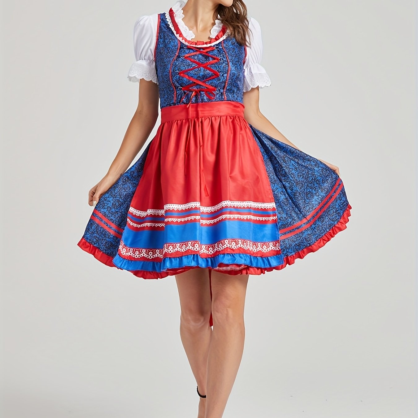 VivaLuxeDirndl – Authentic Bavarian Festival Dress with Knee-Length Flare