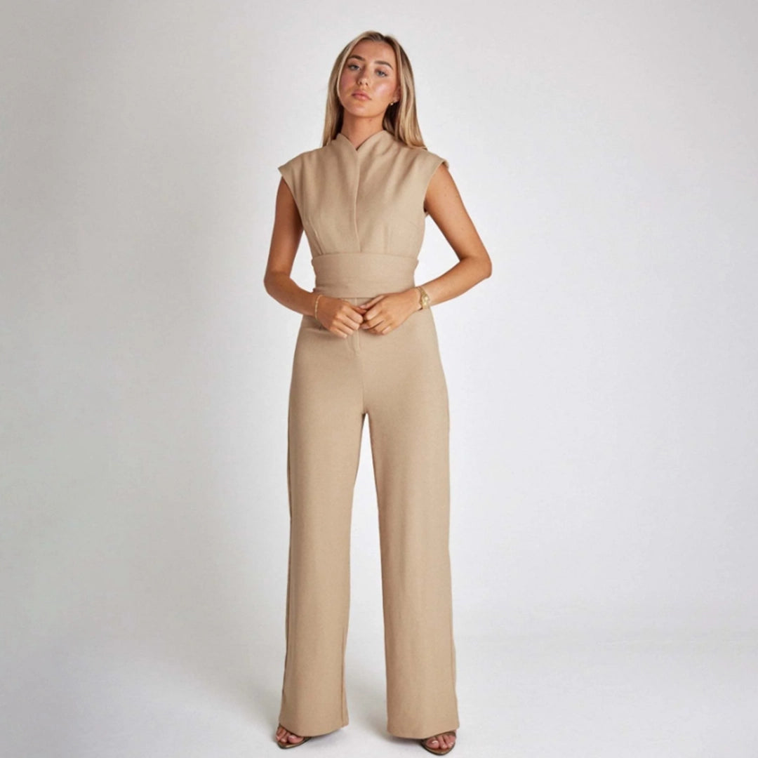 ArdenRise™ Sleeveless Belted Jumpsuit — Flattering Curves, Timeless Style