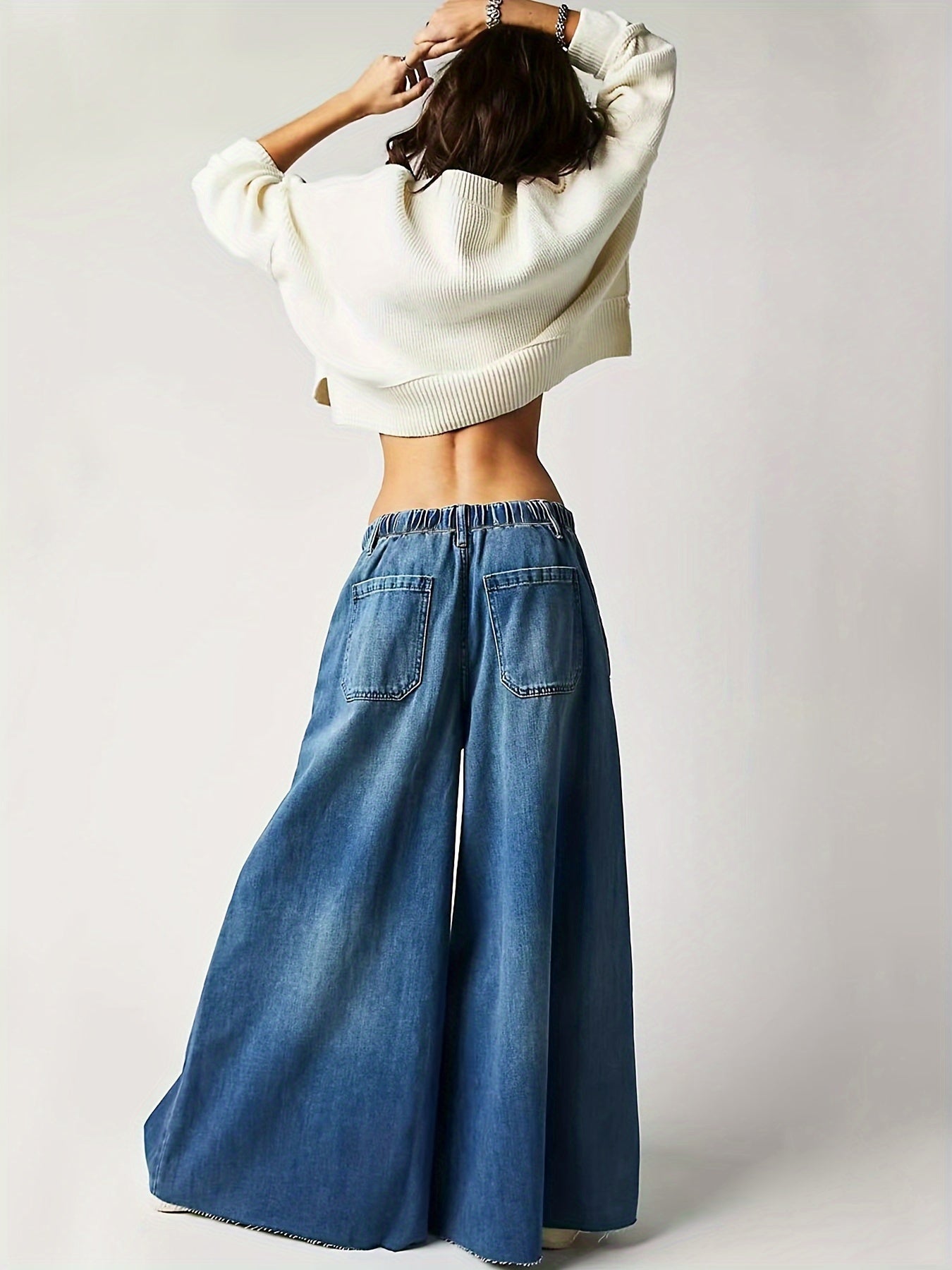 BlueHavenJeans – High-Waist Wide-Leg Denim Jeans with Soft Breathable Fabric