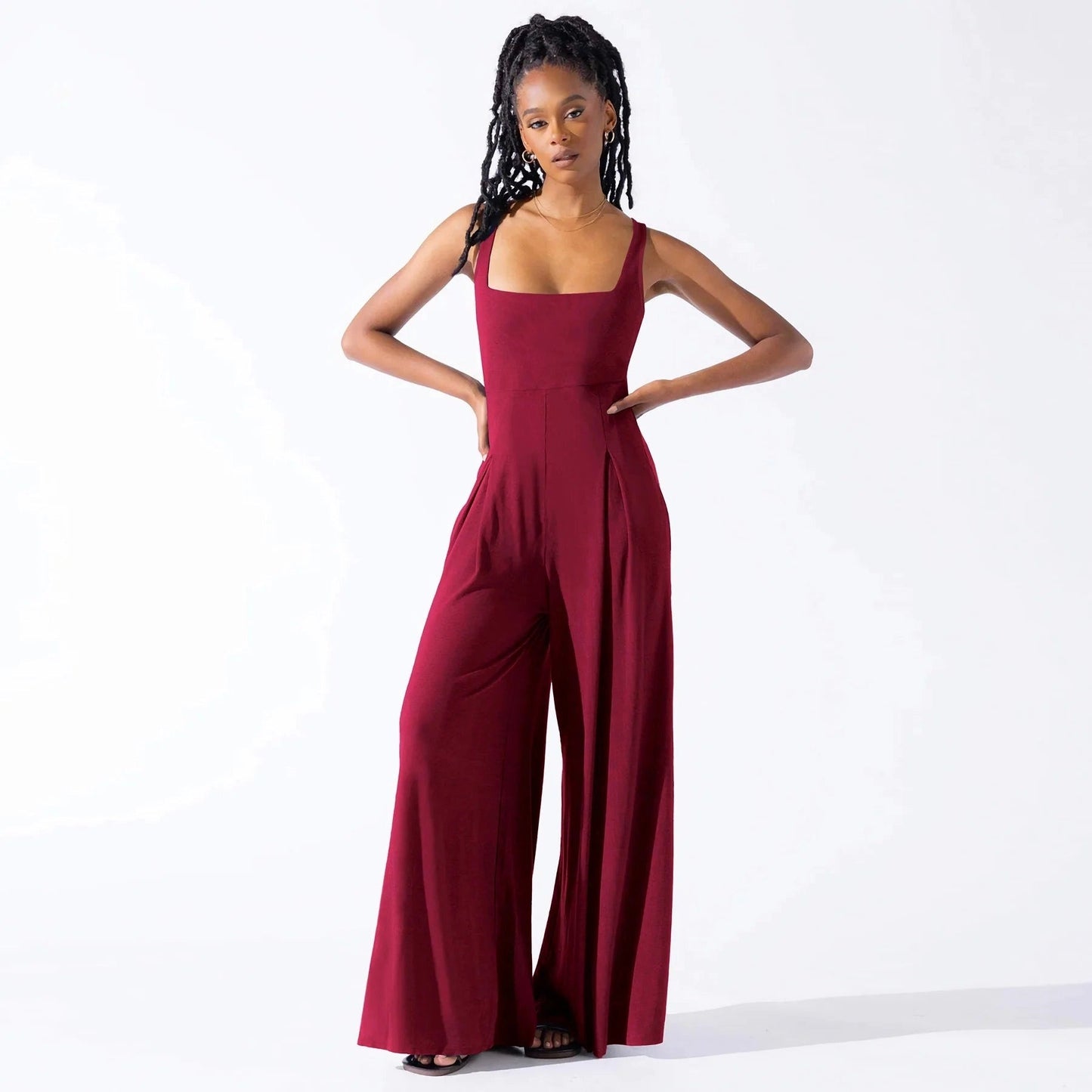 AveryElle™ Wide-Leg Jumpsuit — Sleek Comfort, Timeless Elegance