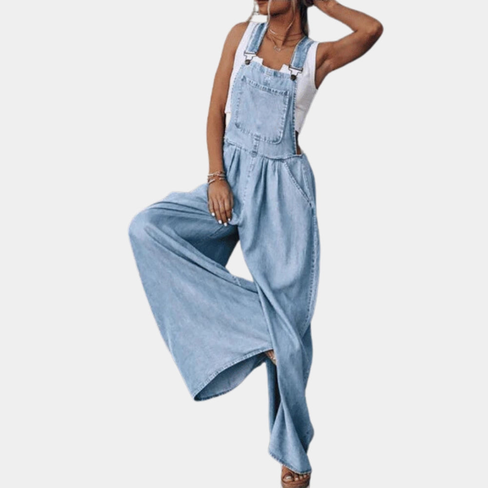 MarcellineSilhouette™ — Bold Backless Elegance in Denim
