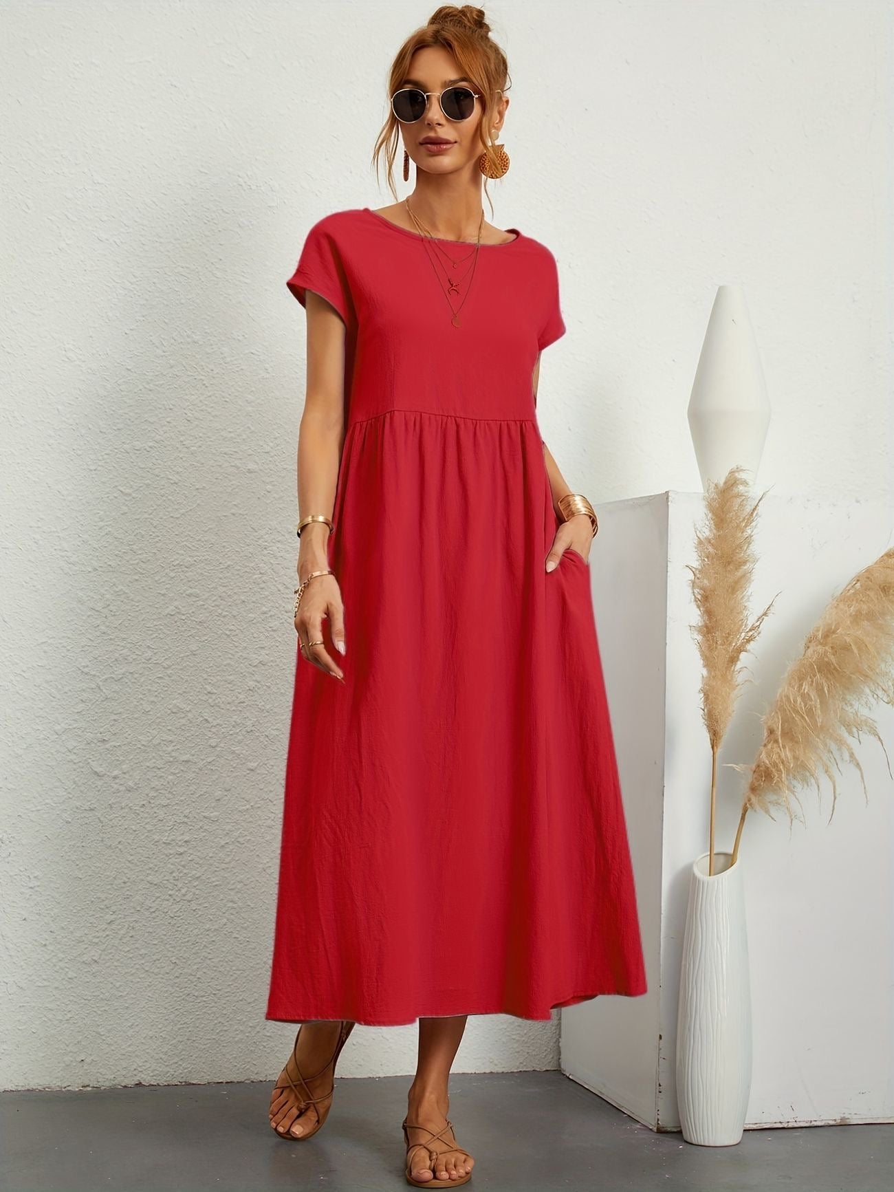 VeloraEase™ Dress — Effortless Comfort, Flattering Silhouette