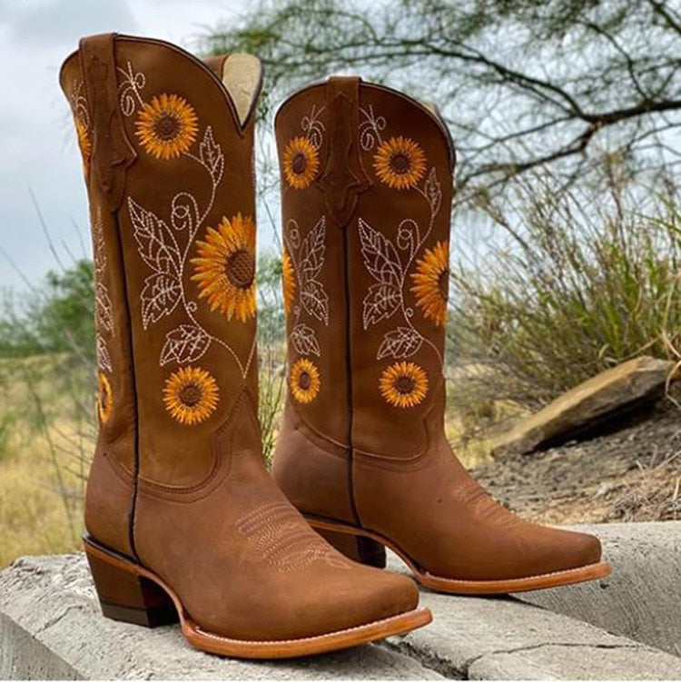 Artisan Crafted Boots™ — Soft Leather, Sunflower Soul