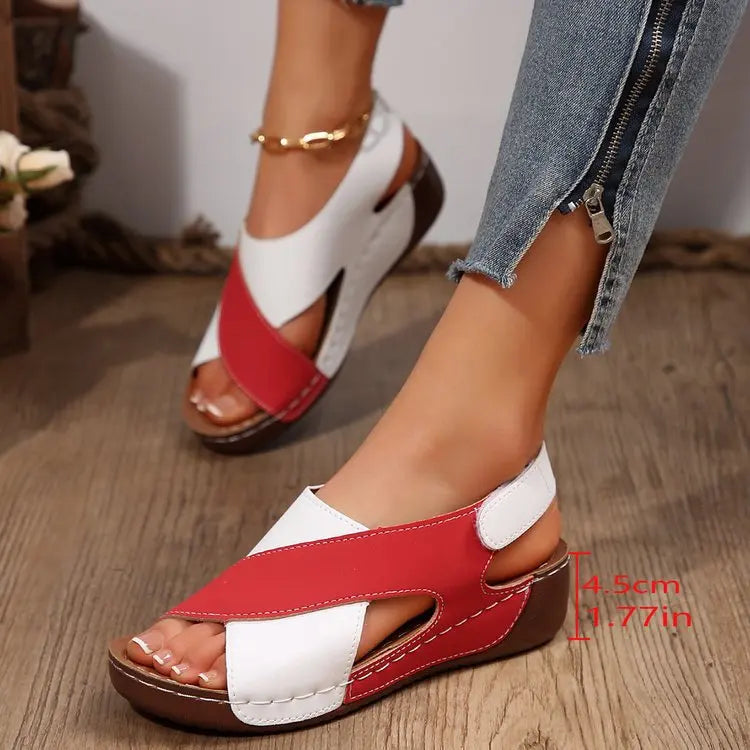 Two-Tone Crossover Sandals™ — Chic Comfort Meets All-Day Ease