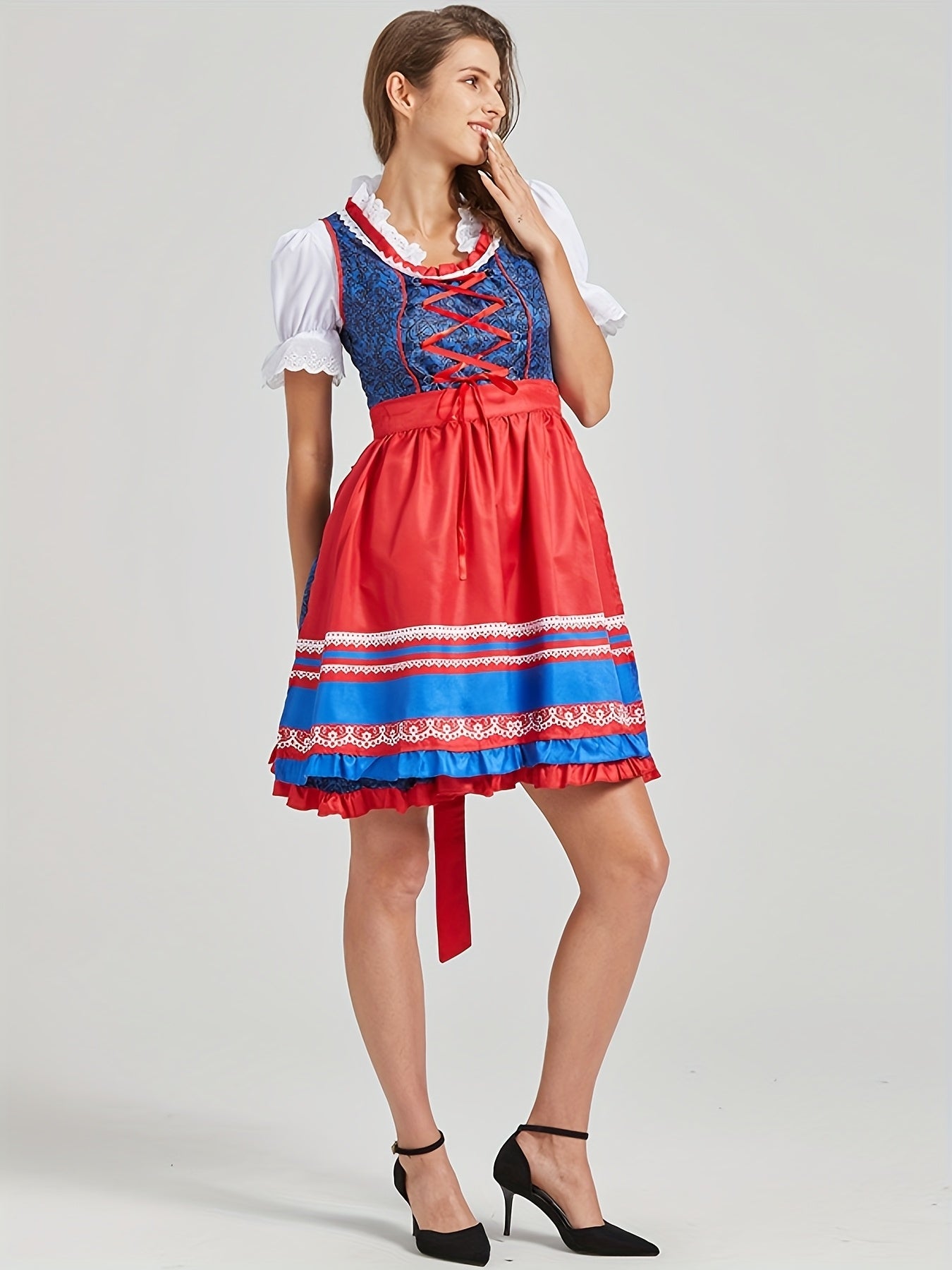 VivaLuxeDirndl – Authentic Bavarian Festival Dress with Knee-Length Flare