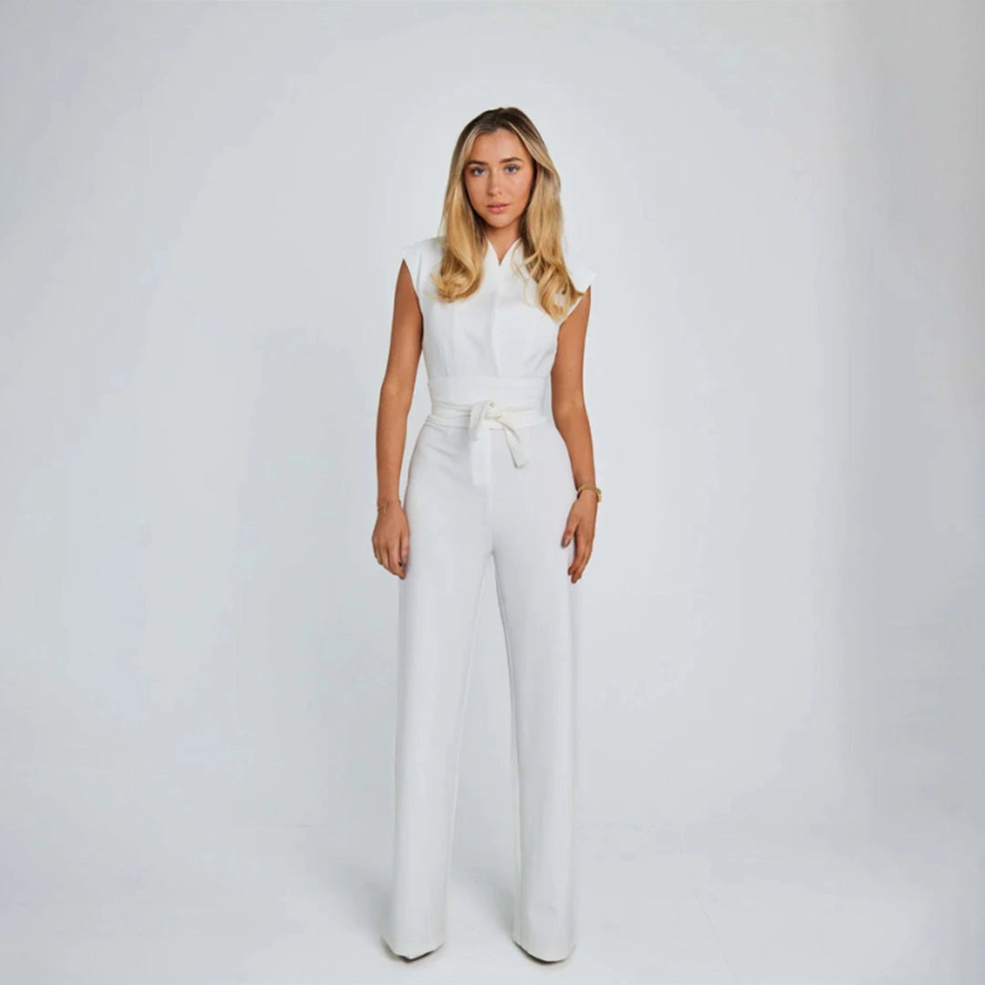 ArdenRise™ Sleeveless Belted Jumpsuit — Flattering Curves, Timeless Style