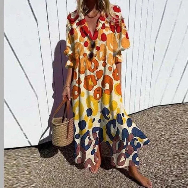 Arlenza Puff Sleeve Maxi Dress™ — Breezy Elegance, Flattering Flow