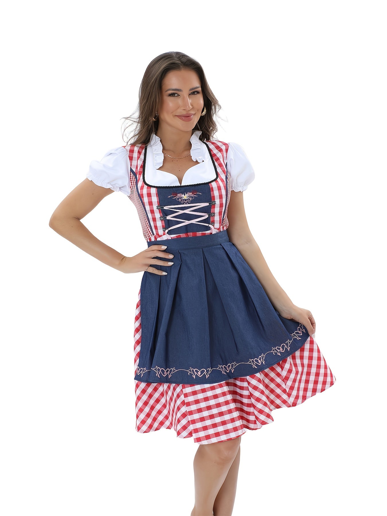AlpineLuxe Dirndl – Elegant Fit and Flare Bavarian Dress for Oktoberfest