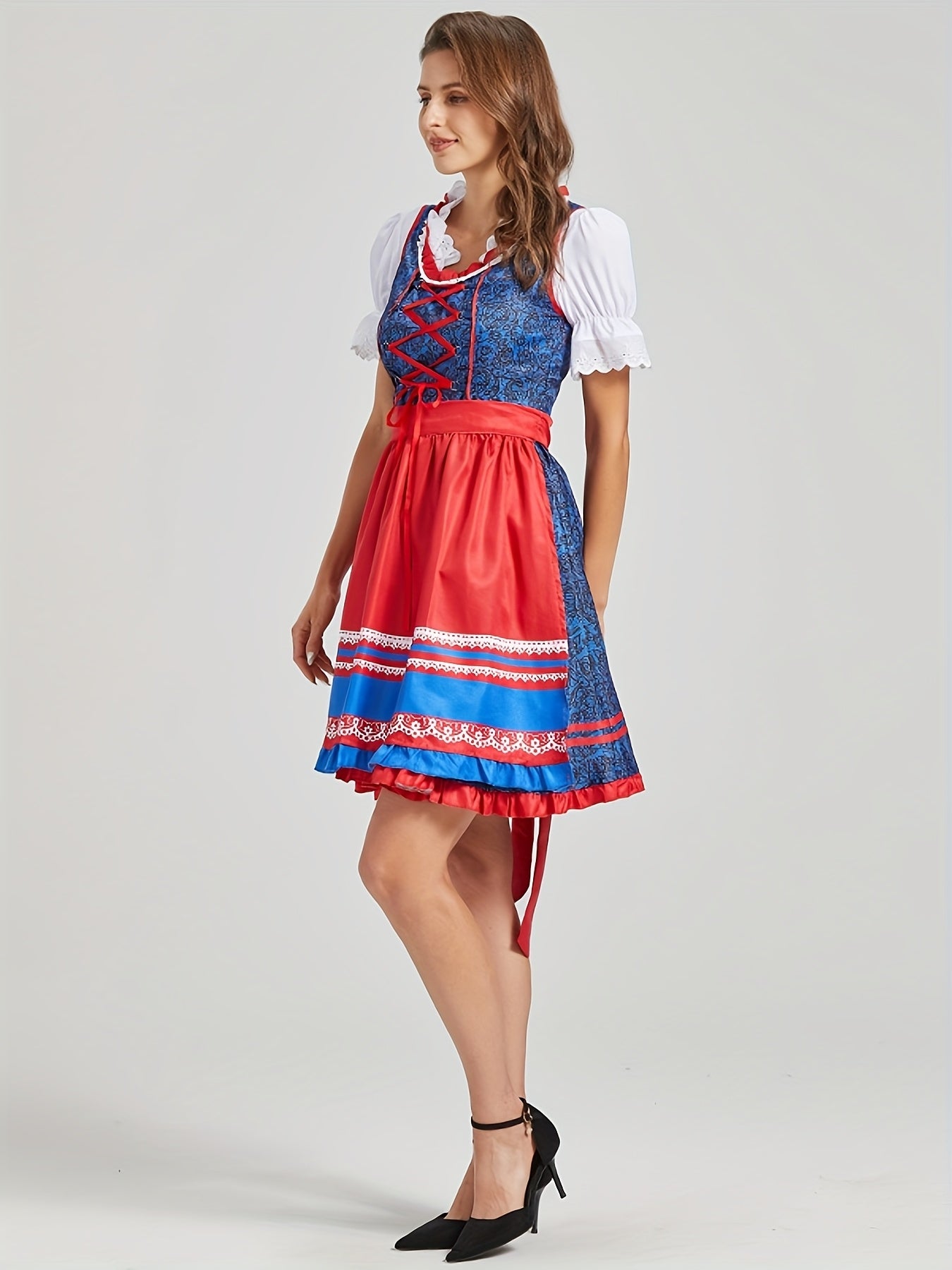 VivaLuxeDirndl – Authentic Bavarian Festival Dress with Knee-Length Flare