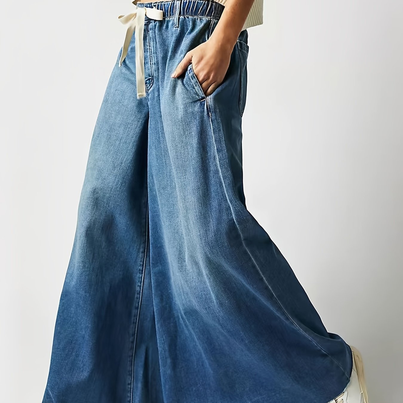 BlueHavenJeans – High-Waist Wide-Leg Denim Jeans with Soft Breathable Fabric