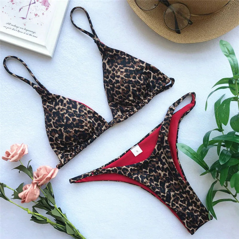 SolvaneWild™ Leopard Print Bikini — Sculpted Fit, Fearless Style