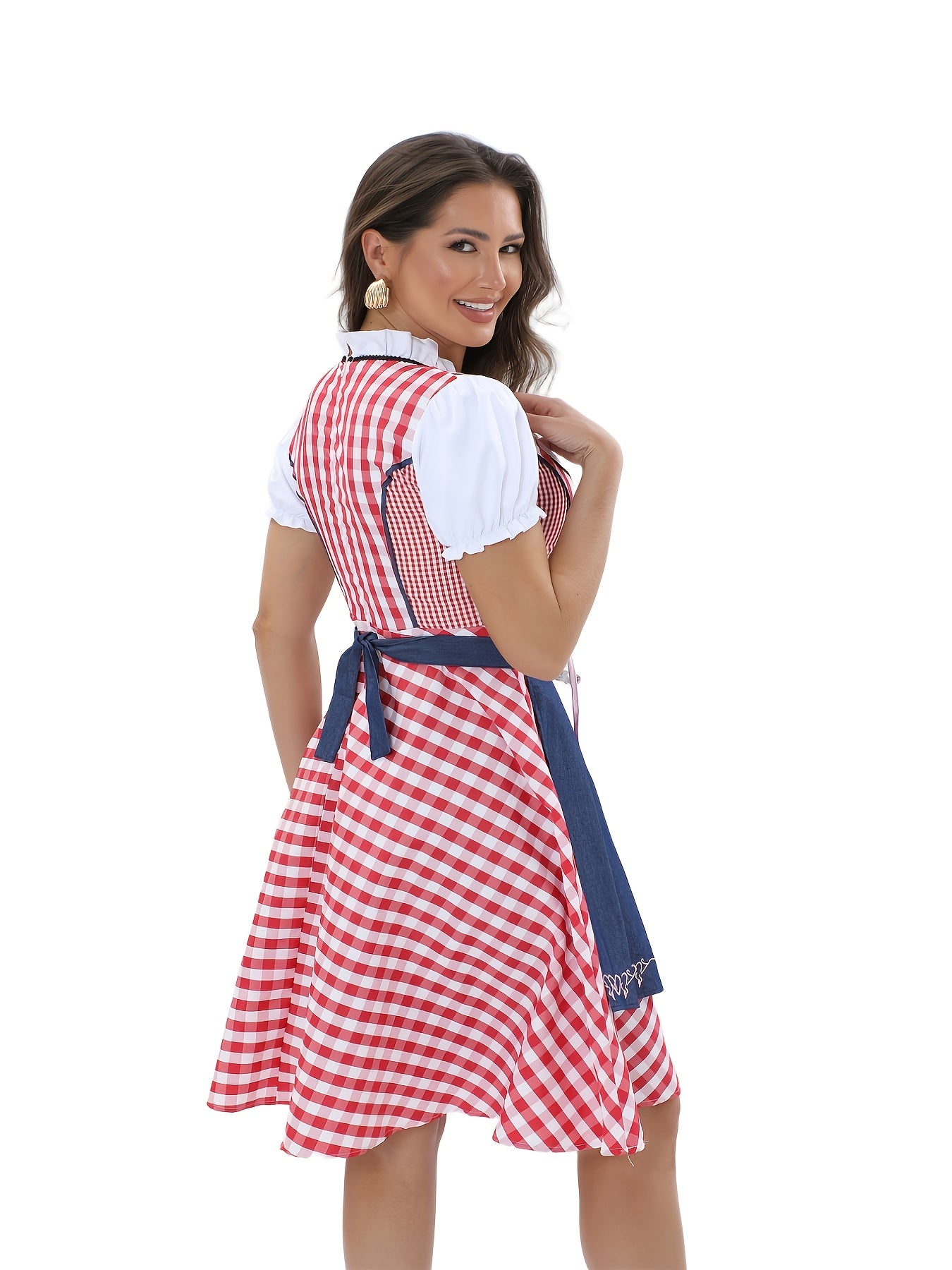 AlpineLuxe Dirndl – Elegant Fit and Flare Bavarian Dress for Oktoberfest