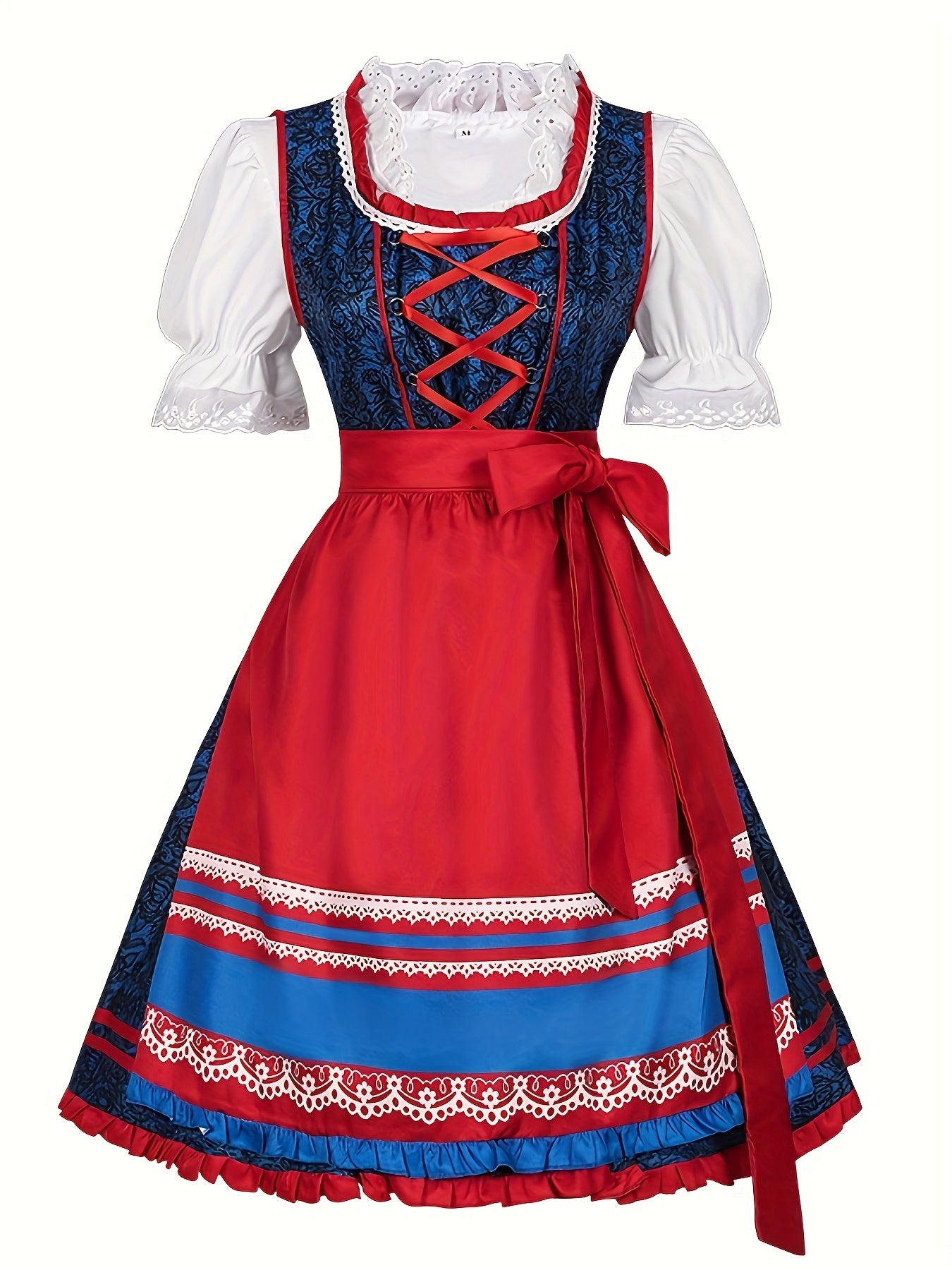 VivaLuxeDirndl – Authentic Bavarian Festival Dress with Knee-Length Flare