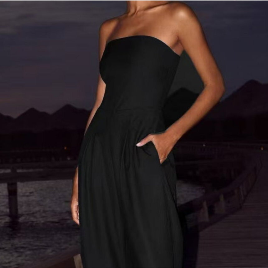 Strapless Wide-Leg Jumpsuit™ — Sculpted Shoulders, Effortless Elegance