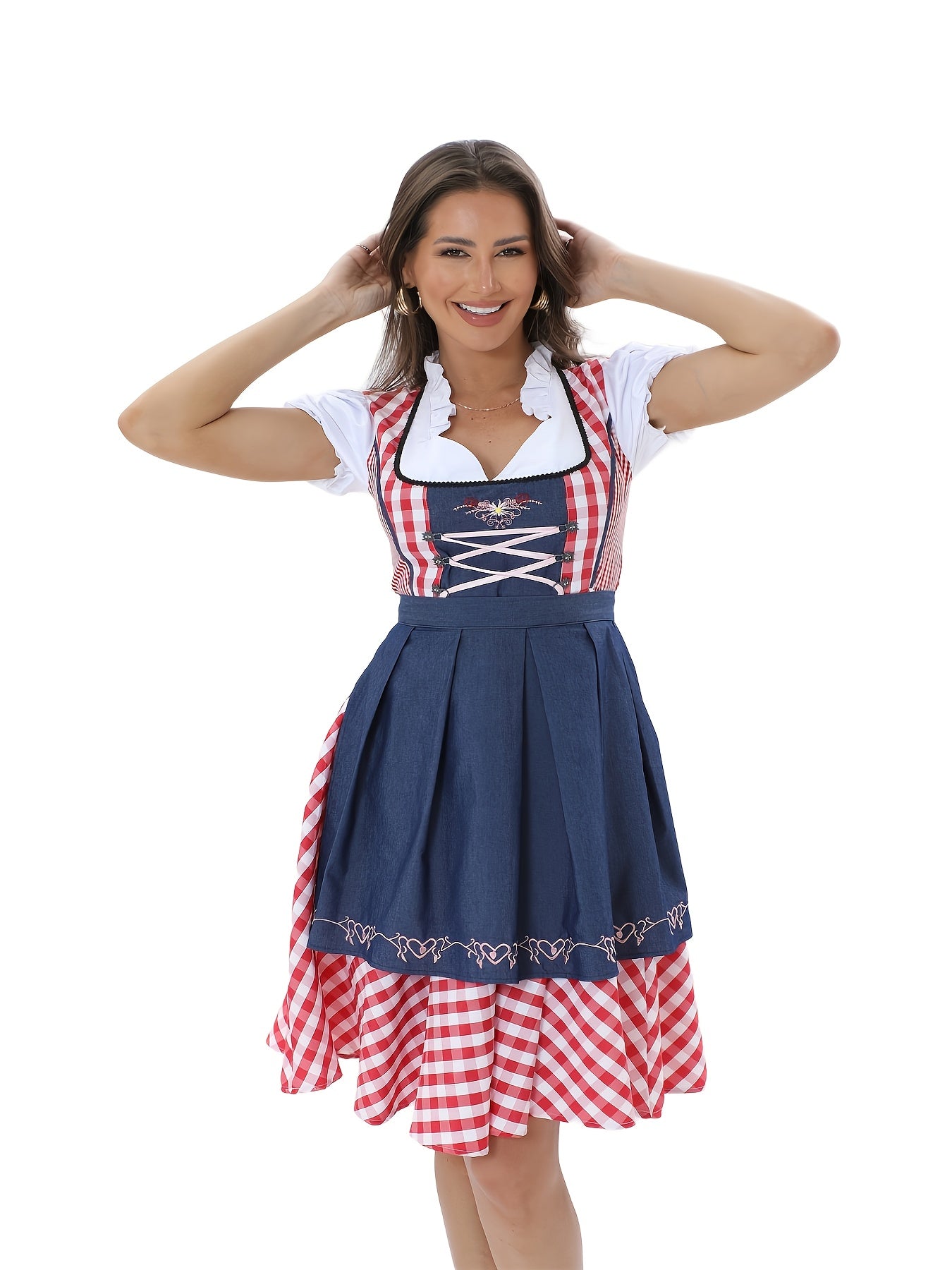 AlpineLuxe Dirndl – Elegant Fit and Flare Bavarian Dress for Oktoberfest