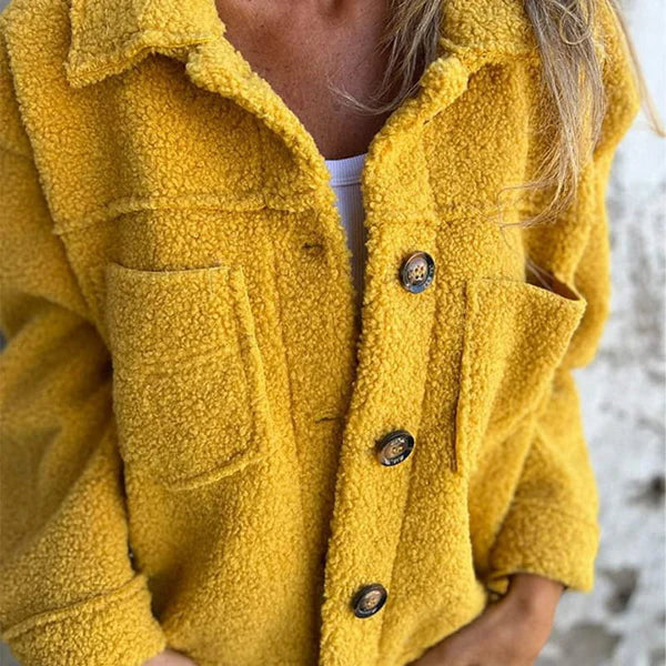 AureaBound™ Lapel Crop Jacket — Cozy Luxe with Sculpted Elegance