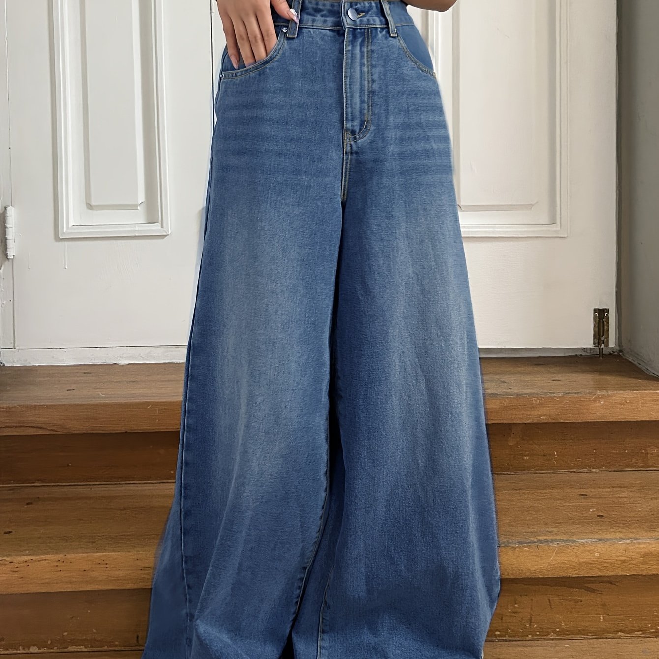 High Waisted Wide Leg Jeans – Vintage-Inspired Denim with Ultra-Loose Fit