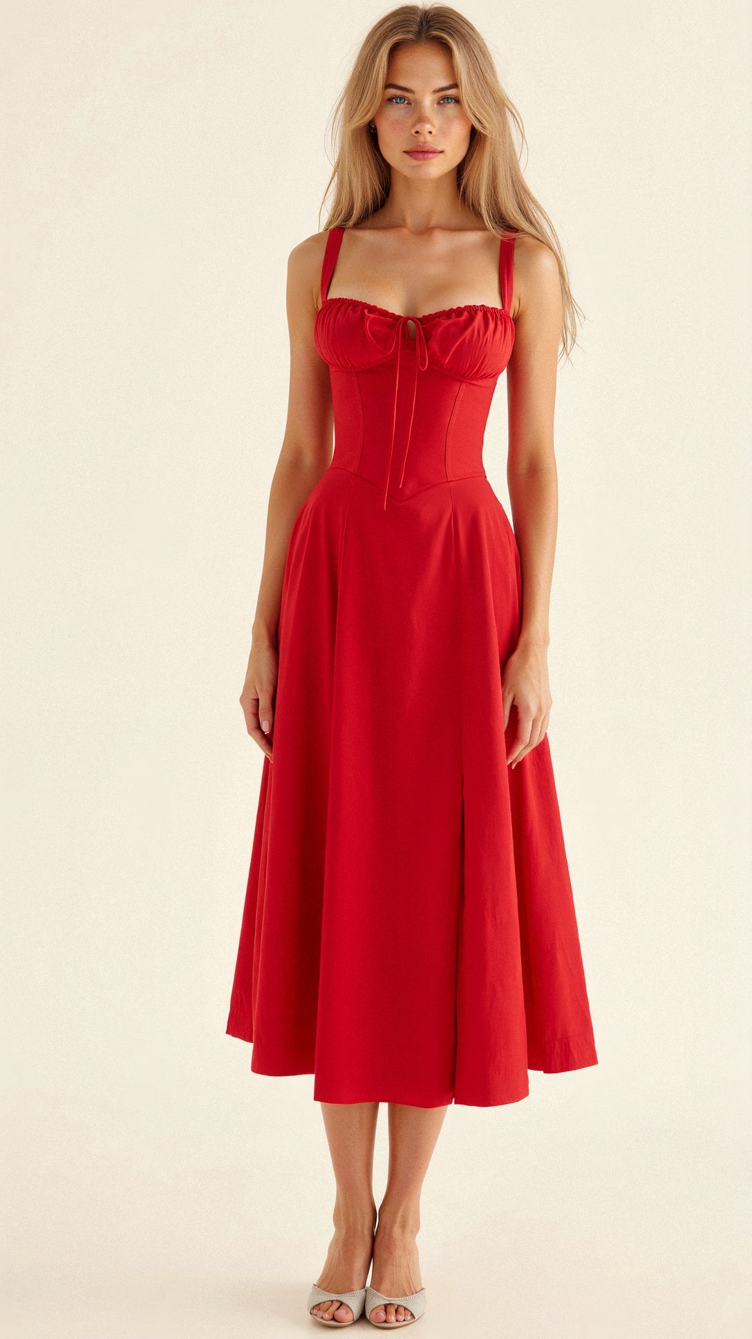 SoveaFrame™ Waist Dress — Sculpted Elegance Meets Summer Breeze