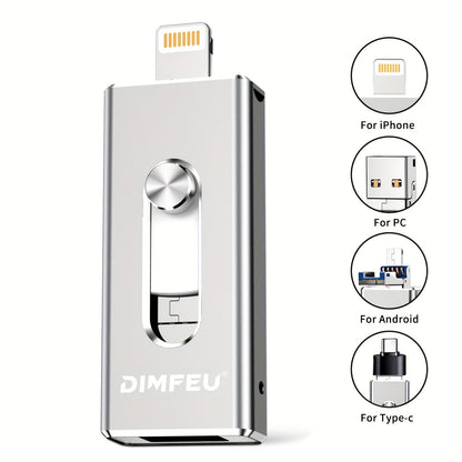 256GB Flash Drive Intended for iPhone, 128GB 64GB 32GB Memory Stick Storage Files Photos Videos Backup, Compatible with iPhone iPad Android PC, Plug and Play, Data Backup, Photo Storage, Sleek Memory Stick, Portable Drive, Efficient Performance, Sturdy Co