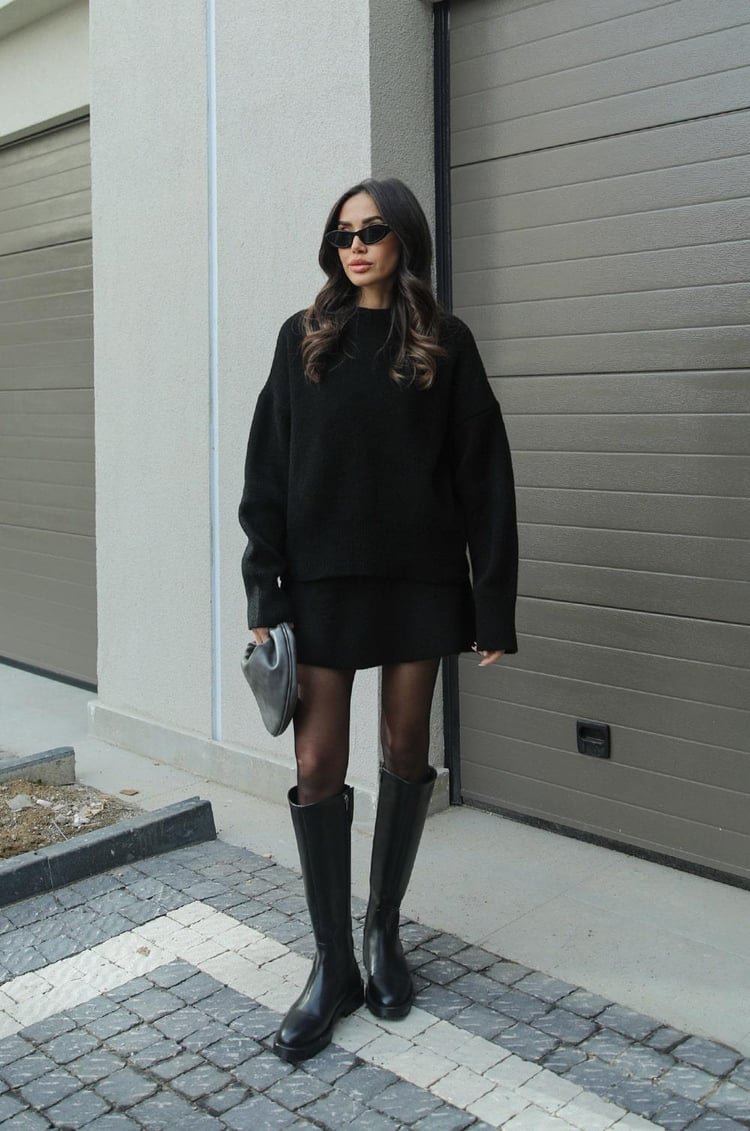 Nadia Skirt & Jumper Set™ — Cozy Chic in Rich Bordeaux