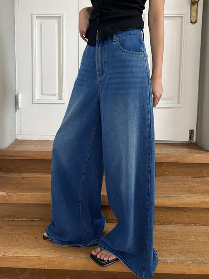 High Waisted Wide Leg Jeans – Vintage-Inspired Denim with Ultra-Loose Fit