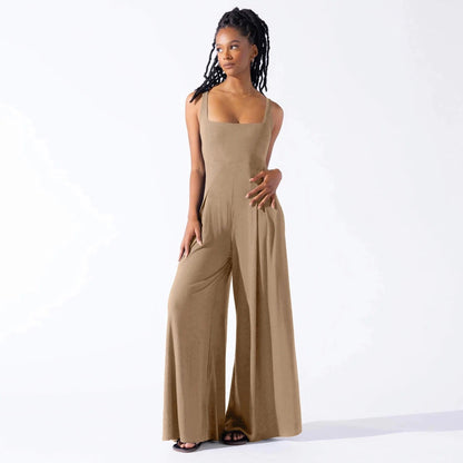 AveryElle™ Wide-Leg Jumpsuit — Sleek Comfort, Timeless Elegance