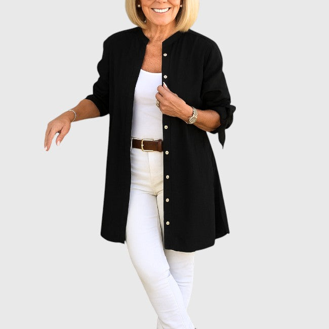 LuxeraEase™ Long Summer Shirt — Breezy Comfort, Effortless Style