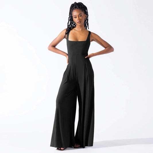 AveryElle™ Wide-Leg Jumpsuit — Sleek Comfort, Timeless Elegance