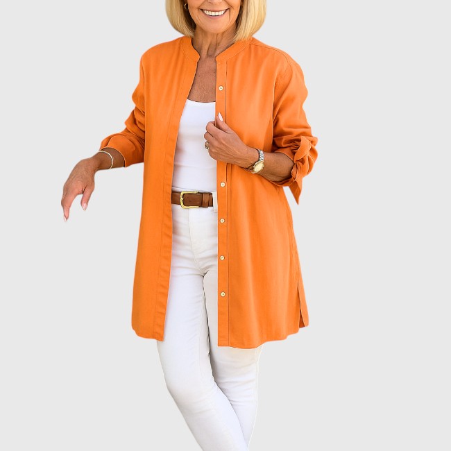 LuxeraEase™ Long Summer Shirt — Breezy Comfort, Effortless Style