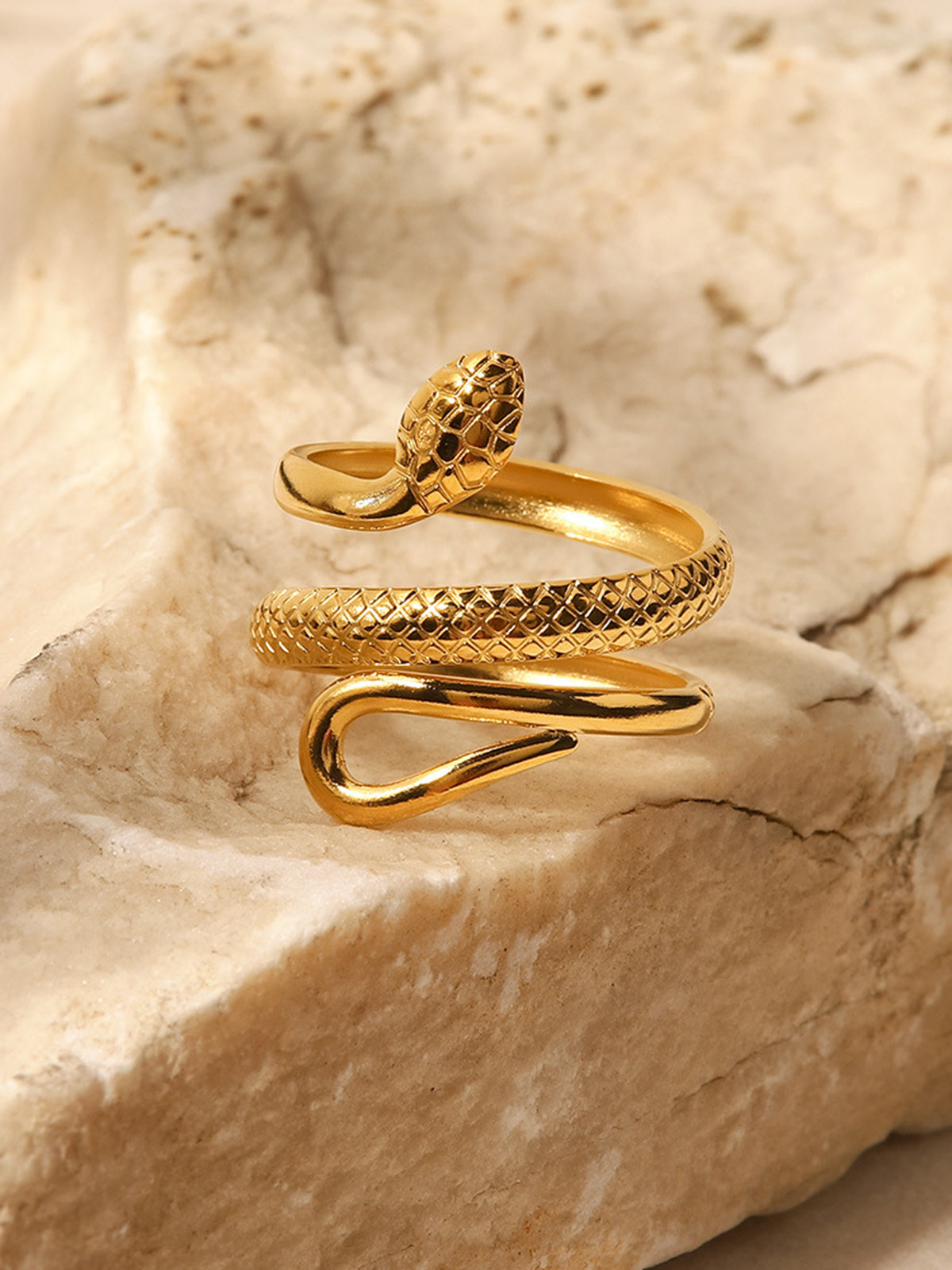 Serpentis™ Adjustable Snake Ring — Effortless Edge, Endless Elegance