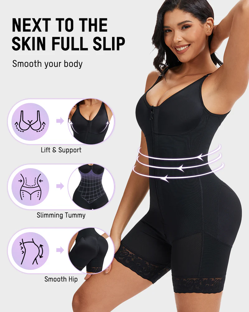 Tummy Control Butt Lifter Shaper with Zipper Crotch Fajas Colombianas — Sculpted Curves, Seamless Comfort