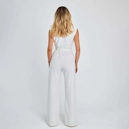 ArdenRise™ Sleeveless Belted Jumpsuit — Flattering Curves, Timeless Style
